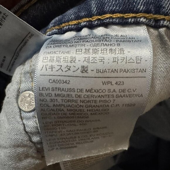 Levis 541 Jeans Mens 38x29 Blue Denim Athletic Taper Stretch Medium Wash Casual - Picture 5 of 11